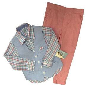 CLASS CLUB Size 3/3T Boy's | 3-Piece Outfit Bundle | Dress Shirt + Vest + Pants